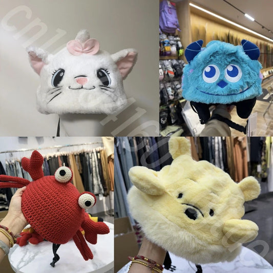 Ski Helmet Cover Decoration Cute Cartoon Half Helmet Cover for Kids Suitable for Electric Scooters Adult Helmet Decoration Hat