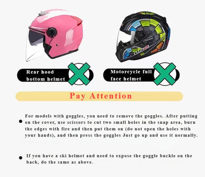 Ski Helmet Cover Single and Double Snowboard Battery Car Helmet Protections Covers for Adult and Kid