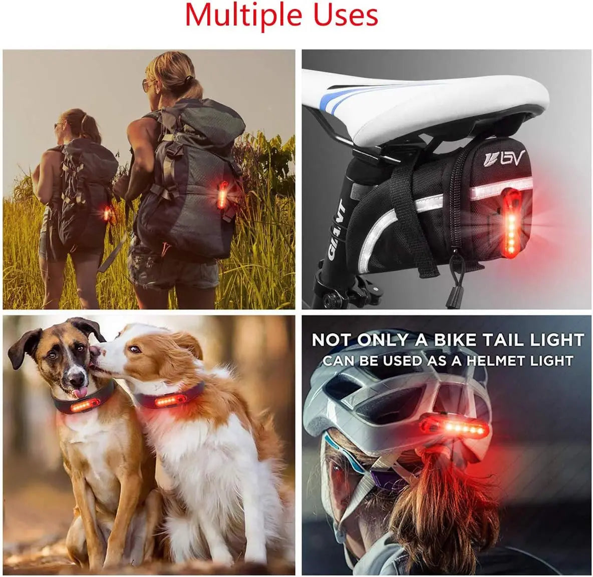 Bicycle Taillight MTB Red Light Bike Rear Light Cycling Warming Safety Lamp USB Rechargeable Led Bike Light Bike Accessories