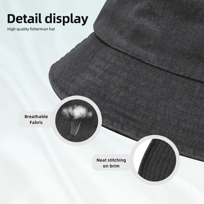 White Rossignol Logo Bucket Hat Fisherman Hat Cotton Sun Hat