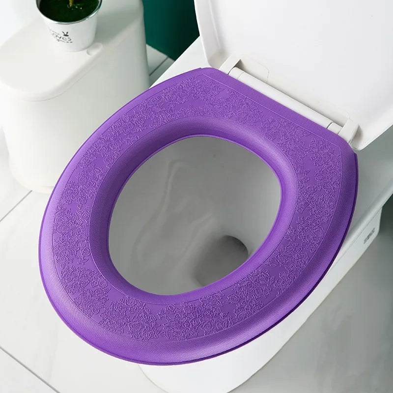 Waterpoof Soft Toilet Seat Cover Bathroom Washable Closestool Mat Pad Cushion O-shape Toilet seat Bidet Toilet Cover Accessories