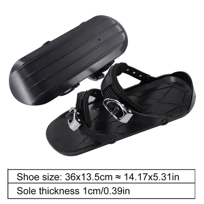 Mini Short Ski Skates Skis Boots High Quality Skating Ski Shoes Portable Short Shoe Snowblades for Winter Outdoor Sports