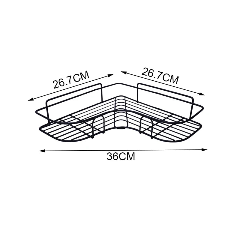 Bathroom Shelf Kitchen Organizer Shelves Corner Frame Iron Shower Caddy Storage Rack Shampoo Holder For Bathroom Accessories