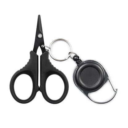 Shawto Titanium Coating Stainless Steel Fishing Scissor Plier Cut PE Braid Line Cutter Plies Carp Fishing Accessories Tools