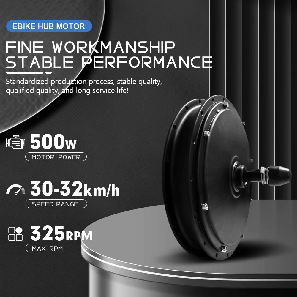 Electric Bicycle Conversion Kit 36V48V 500W Rear Rotate Brushless Gearless Hub Motor  20-29inch 700C For Ebike Conversion Kit