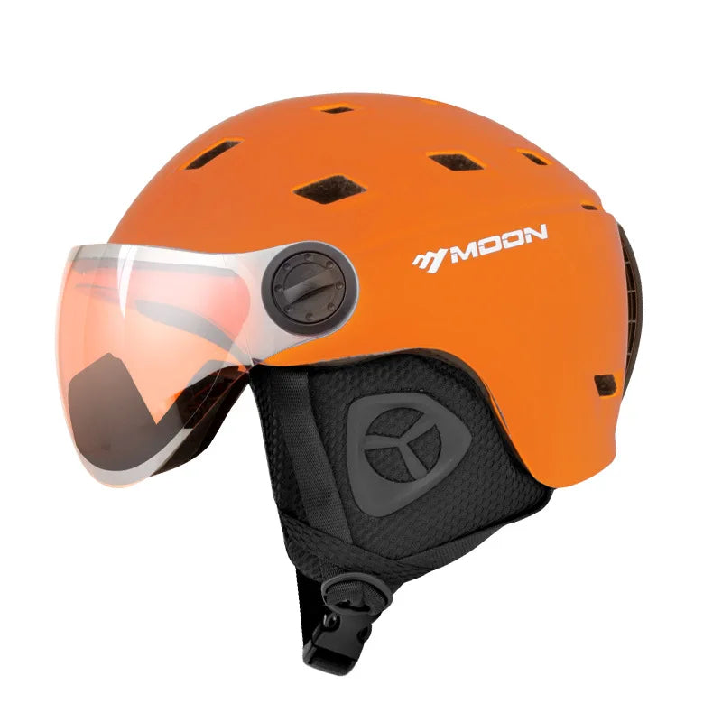 MOON-Professional Ski Helmet for Adult and Youth, Universal for Skateboard, Snowboard, Snow Equipment, Warm, Winter
