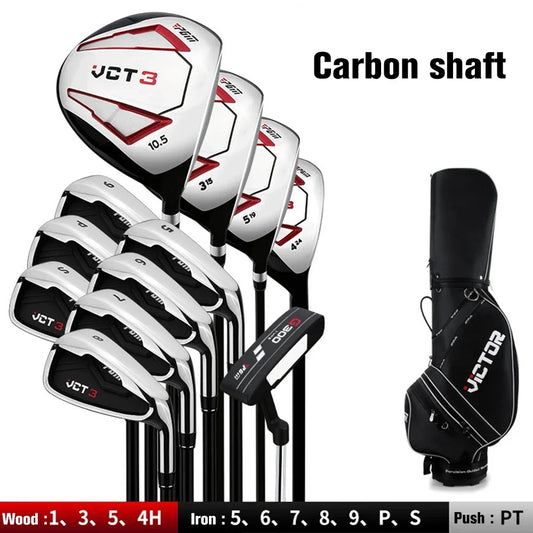 PGM-Complete Full Golf Club Set for Men,Club,Right Hand,Complete Beginner's Training,Golf Rod,9,12 Branch,VCT3 Generation,MTG031