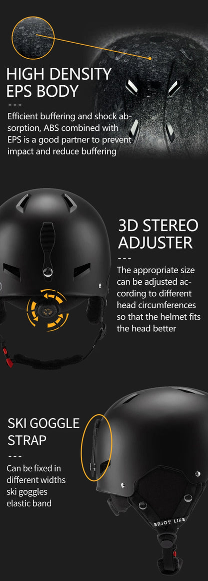 Eastinear Ski Helmet Is Lightweight, Breathable, Anti-collision and Warm for Men and Women, Outdoor Ski Equipment for Children