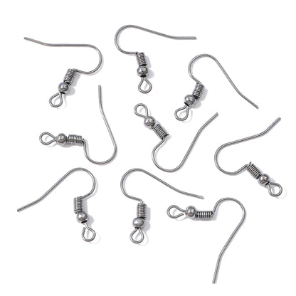 100-300pcs/Lot Hypoallergenic Earring Hook Kit Mix-color Ear Wires Fish Hooks Open Jump Rings Earplugs For DIY Jewelry Making
