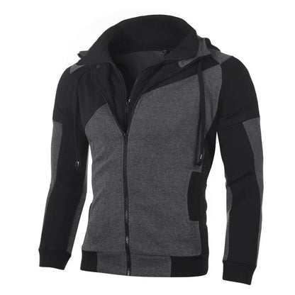 2024 New Autumn Men Sweatshirts Long Sleeve Jacket Hoodie Zipper Closure Jacket Male Hoodies Sweatshirt Slim Fit Male Clothing