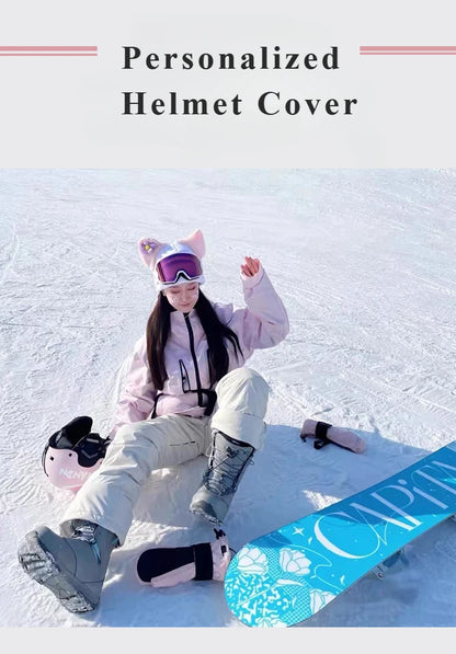 Ski Helmet Cover Single and Double Snowboard Battery Car Helmet Protections Covers for Adult and Kid
