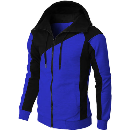 2024 New Autumn Men Sweatshirts Long Sleeve Jacket Hoodie Zipper Closure Jacket Male Hoodies Sweatshirt Slim Fit Male Clothing