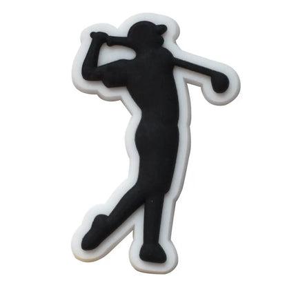 Shoe Charms for Crocs 1pcs PVC Golf Badge Women Sandals Buckle Kids Pins Men Decoration Jeans Shoes Accessories party