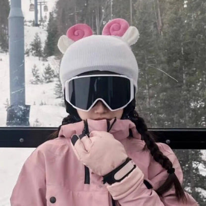 Ski Helmet Cover Birthday Comfortable Portable Cartoon Winter Warm Outdoor Cute Ski Helmet Helmet Decoration