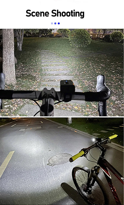 Bike Light T6 LED Bicycle Front Lamp Type-C Rechargeable MTB Headlight Flashlight Waterproof Outdoors Night Cycling Accessories