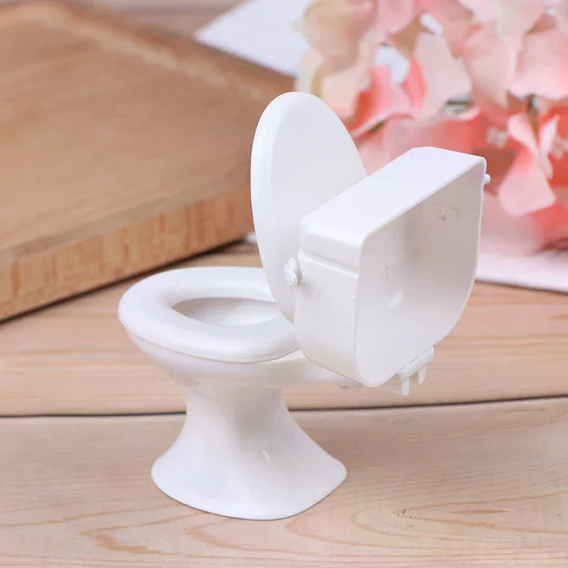 Dollhouse Furniture Vintage Bathroom Toilet Miniature Toys Dolls Accessories