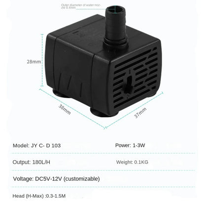 Solar Panel with USB 5V Water Pump System Can Be Used for Rockeries Fish Tanks Pet Drinking Water High Head Pumping