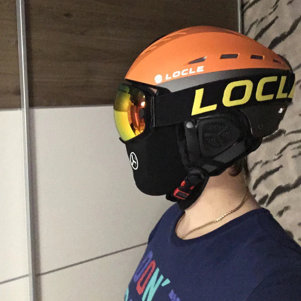 LOCLE Professional Skiing Helmet Men Women Children Ski Helmet Snow Skating Snowboard Snowmobile Skateboard Helmet Size 52-61cm