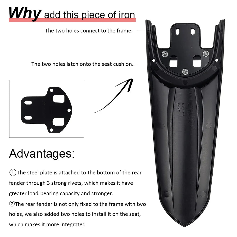 Light Bee X And S Modified Second-Generation Longer Rear Fender Streamlined Dirt Pit Mudguard Tail Guard For Sur Ron Surron Moto