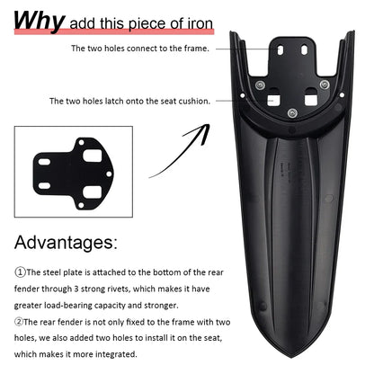 Light Bee X And S Modified Second-Generation Longer Rear Fender Streamlined Dirt Pit Mudguard Tail Guard For Sur Ron Surron Moto