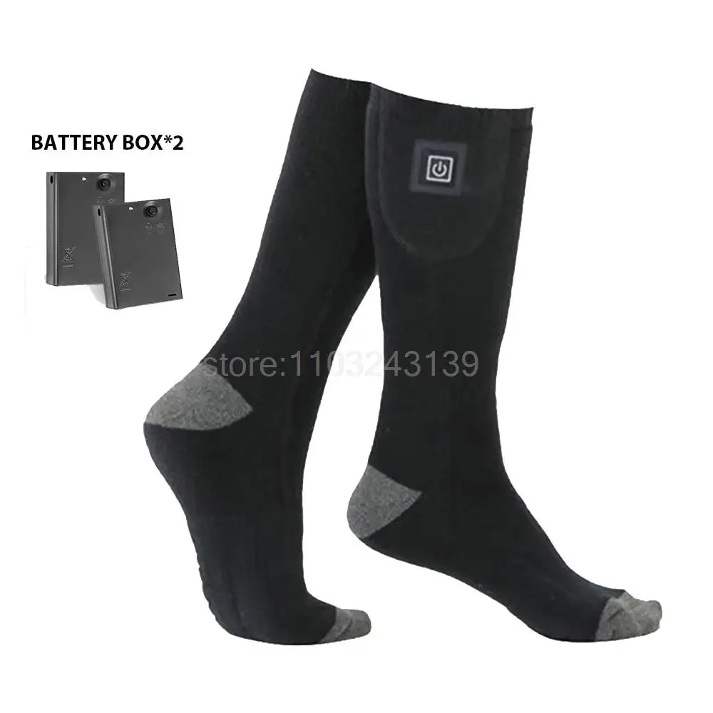 Winter Heated Socks Rechargeable Heating Socks With Battery Case Heated Socks Warmth Outdoor Heated Boots Snowmobile Winter Ski