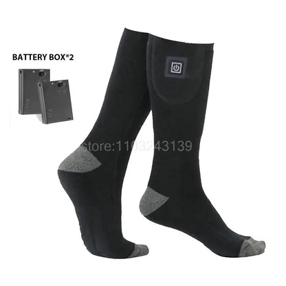 Winter Heated Socks Rechargeable Heating Socks With Battery Case Heated Socks Warmth Outdoor Heated Boots Snowmobile Winter Ski