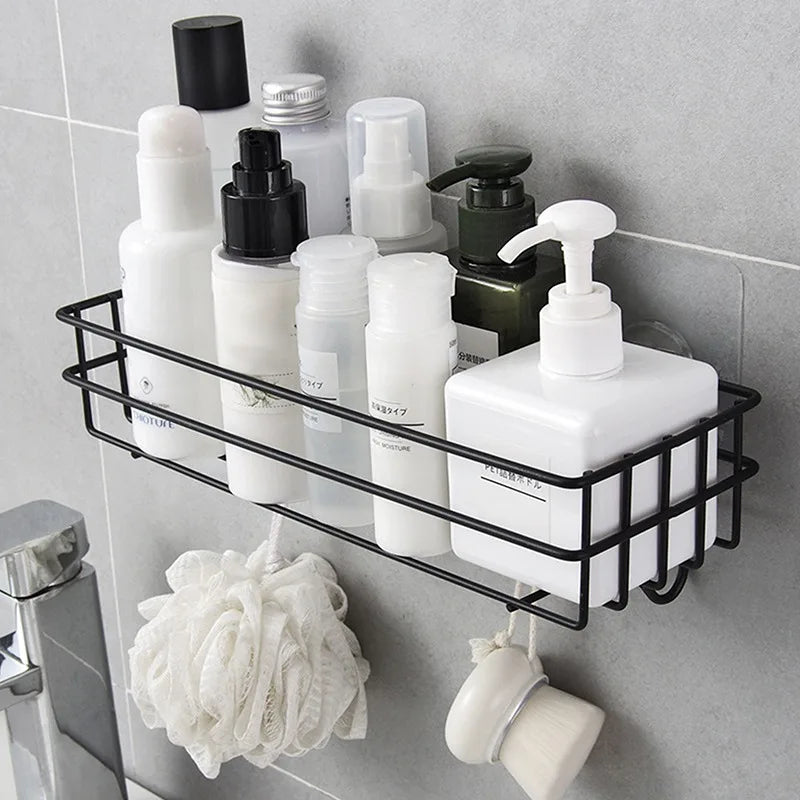 Bathroom Shelf Kitchen Organizer Shelves Corner Frame Iron Shower Caddy Storage Rack Shampoo Holder For Bathroom Accessories