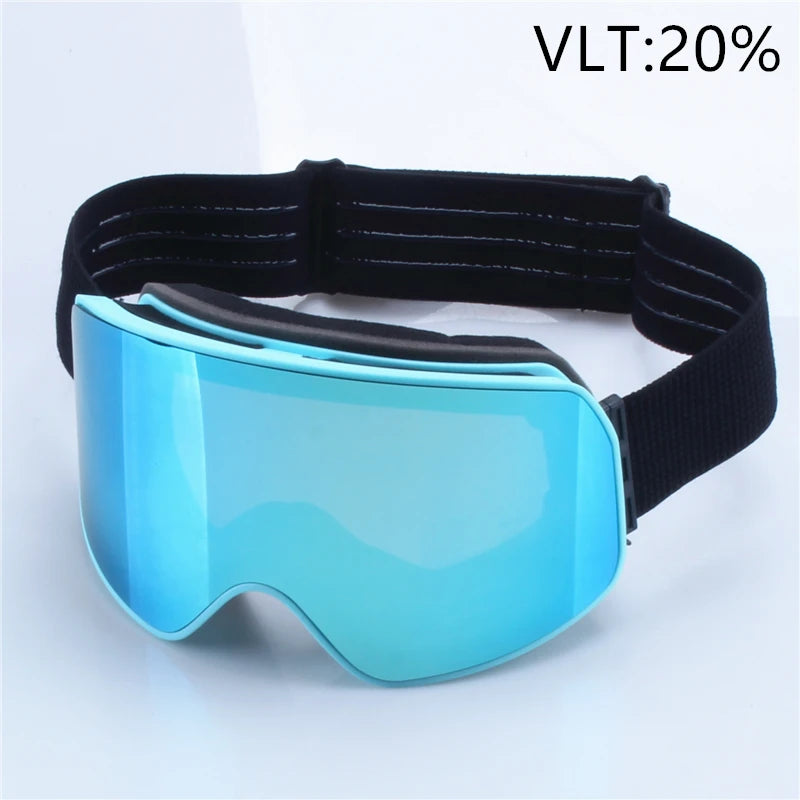 Big Ski Snowboard Goggles Women Men Skiing Eyewear Mask UV 400 Snow Protection Over Glasses Adult Double Anti-Fog Cylindrical
