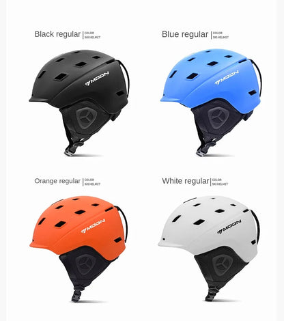 MOON-Professional Ski Helmet for Adult and Youth, Universal for Skateboard, Snowboard, Snow Equipment, Warm, Winter