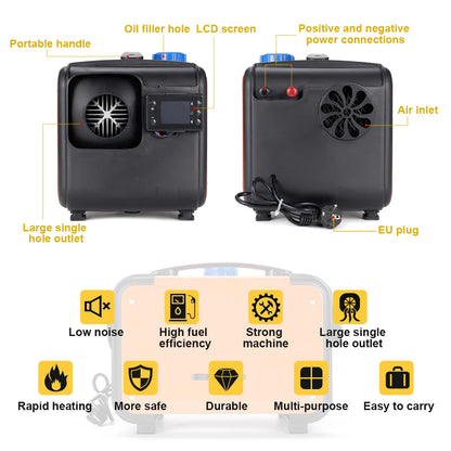 5KW-8KW Car Heater 12V/ 24V/ 220V 3in 1 Car Air Diesel Heater For Bus Auto Boats Trucks RV Ships Air Diesel Parking Heater