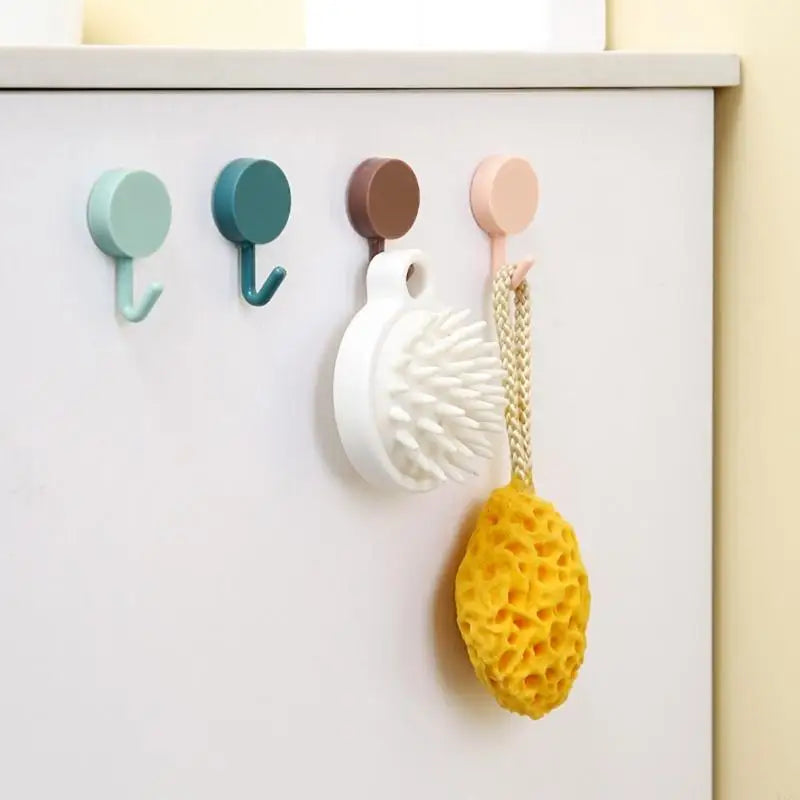 Adhesive Decorative Wall Hook Damage Frees Installation Strong Hold Bathroom Kitchen Use ABS Plastic Waterproof Hanger