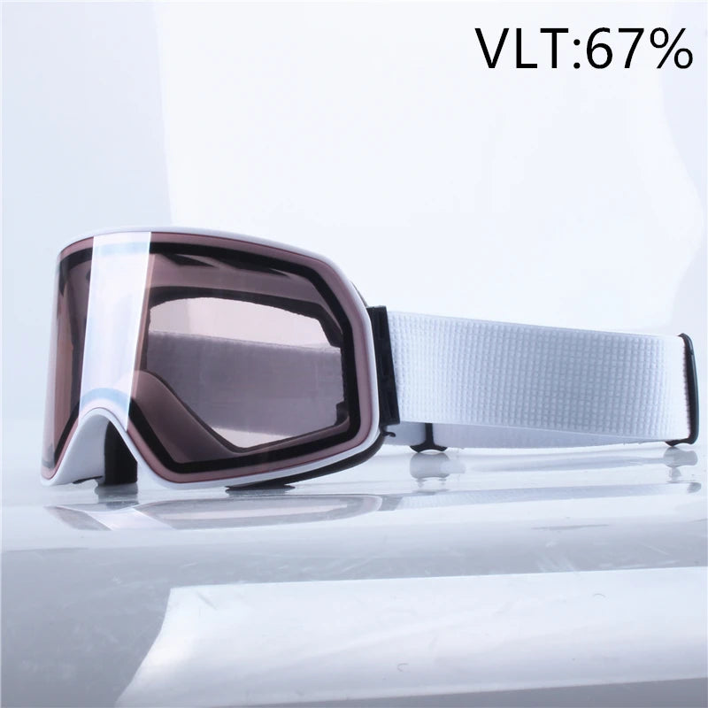 Big Ski Snowboard Goggles Women Men Skiing Eyewear Mask UV 400 Snow Protection Over Glasses Adult Double Anti-Fog Cylindrical