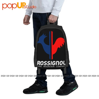 Rossignol Ski Logo R Pure Mountain Company Backpack Large Capacity Bookbag Schoolbag Sports Bag Large Capacity