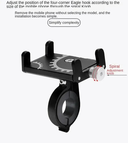 Bicycle Phone Holder Mount Universal Mobile Cell GPS Metal Riding MTB Motorcycle Stand Bracket Bike Moto Handlebar Antislip Clip