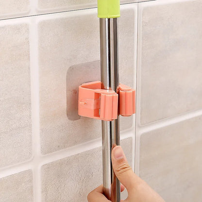 Wall Mounted Mop Organizer Holder Brush Broom Hanger Home Storage Rack Suction Cup Hanging organizers Pipe Hooks racks storage