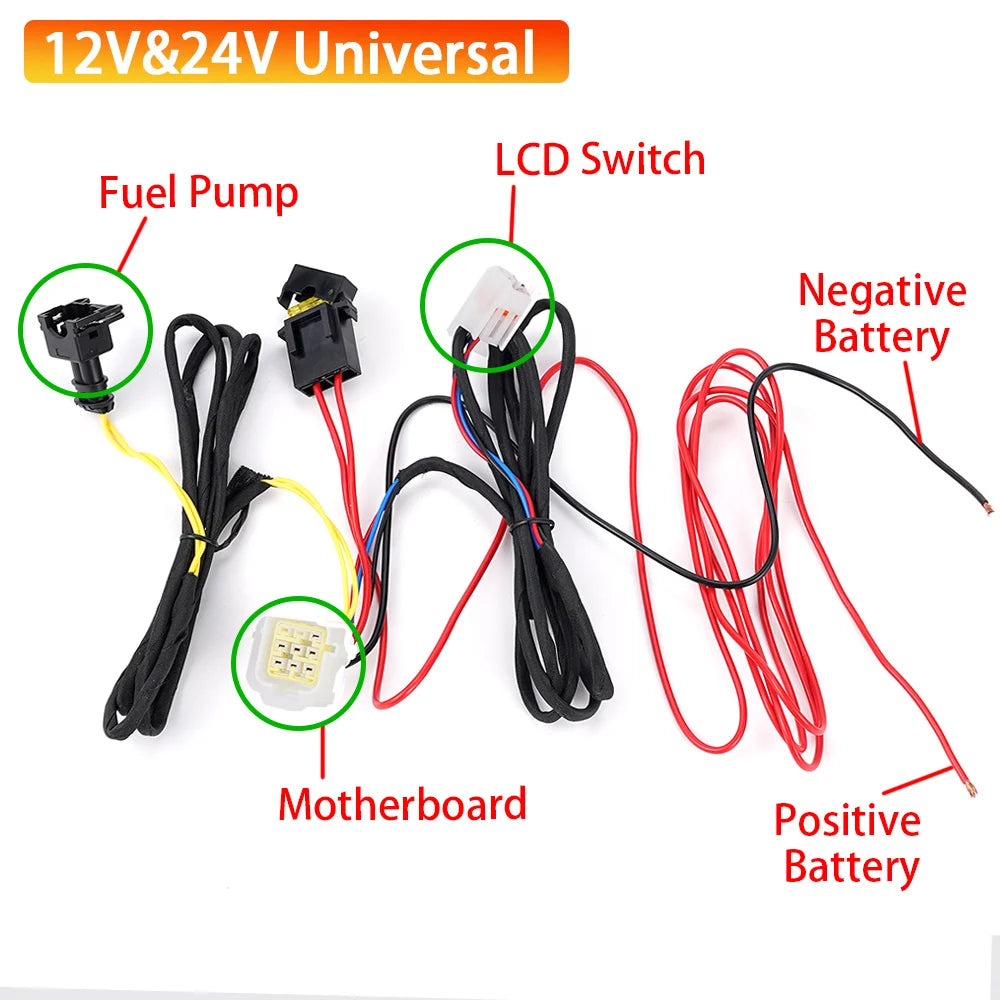 5-8KW Diesel Gasoline Dual Mode 12V 24V Air Heater Kit Diesel Universal Heater With Remote Control For Motor Trucks
