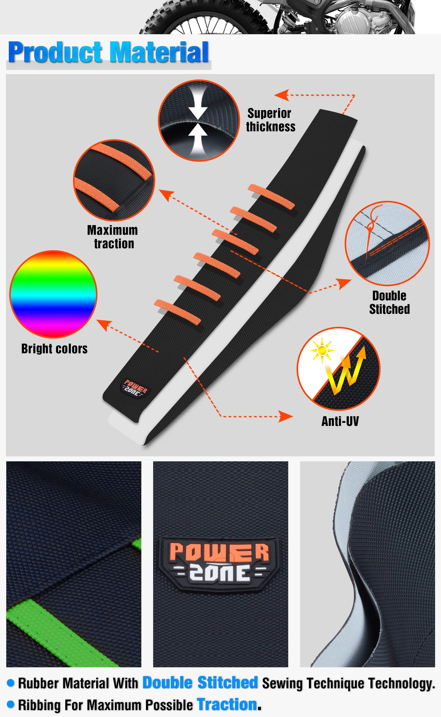 Motorcycle Seat Cushion Waterproof  Cover For  KTM Husqvarna YAMAHA KAWASAKI SUZUKI HONDA SXF KXF CRF YZF WR TC TE Dirt Bike