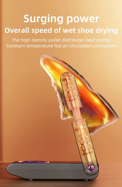 Portable Shoe Dryer Electric Shoe and Boot Dryer 180° Folding Design Smart Display for Shoes Gloves Hats Socks Ski Boots