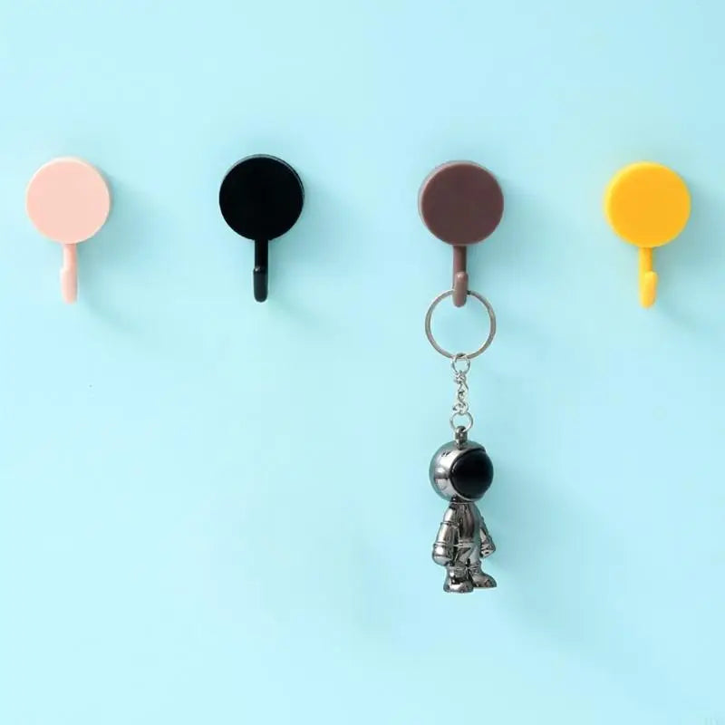 Adhesive Decorative Wall Hook Damage Frees Installation Strong Hold Bathroom Kitchen Use ABS Plastic Waterproof Hanger