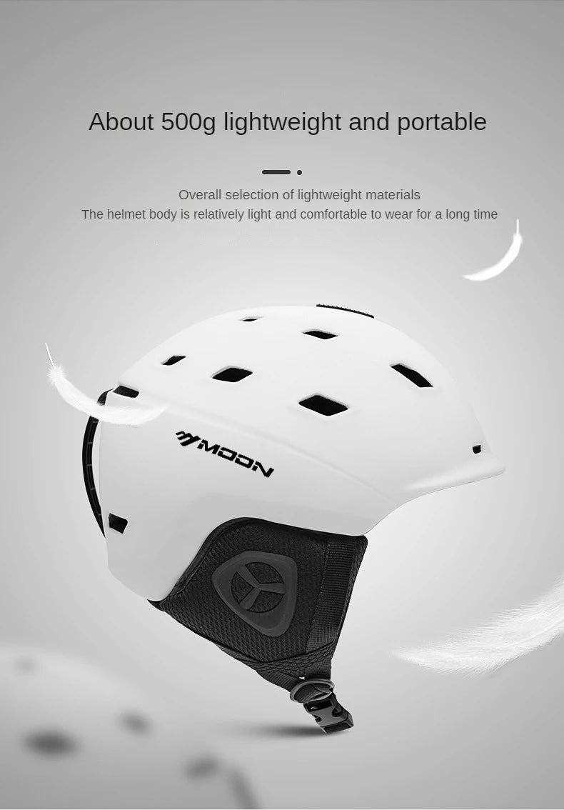 MOON-Professional Ski Helmet for Adult and Youth, Universal for Skateboard, Snowboard, Snow Equipment, Warm, Winter