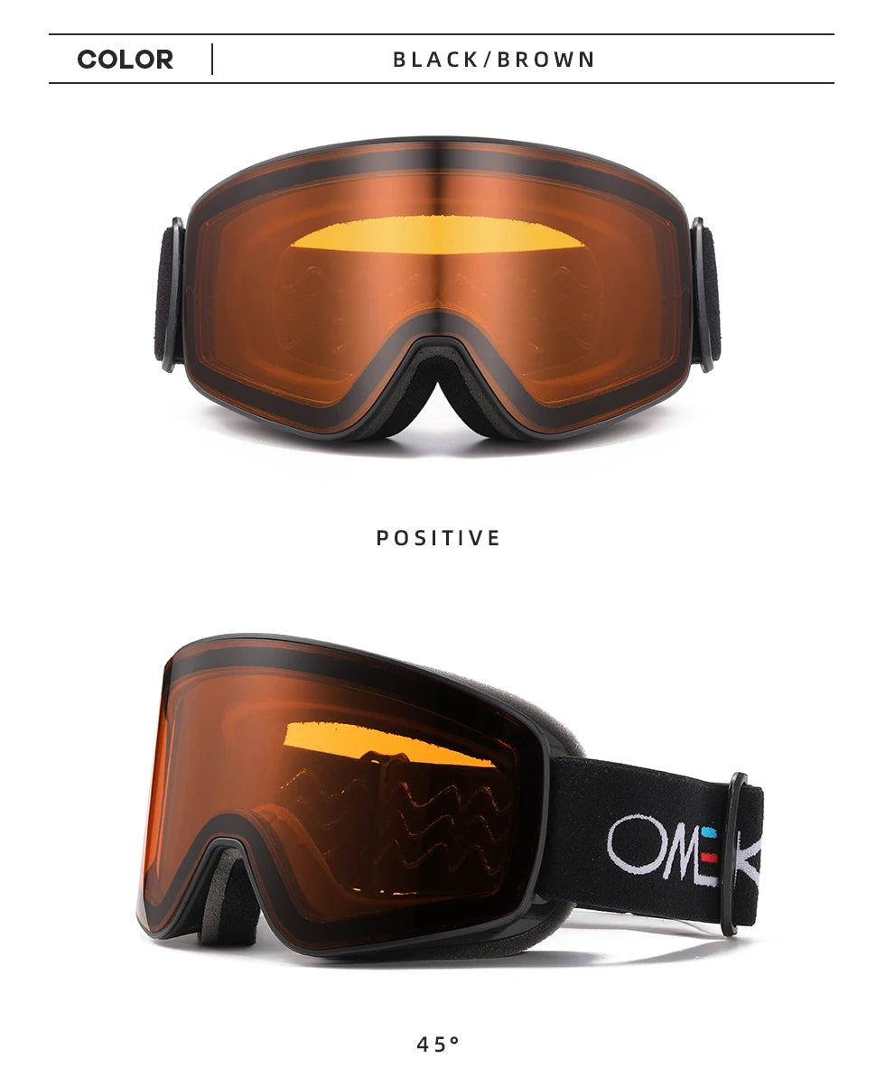 ELAX BRAND NEW Double Layers Anti-Fog Ski Goggles Snowmobile Eyewear Outdoor Sport Snow Snowboard Glasses