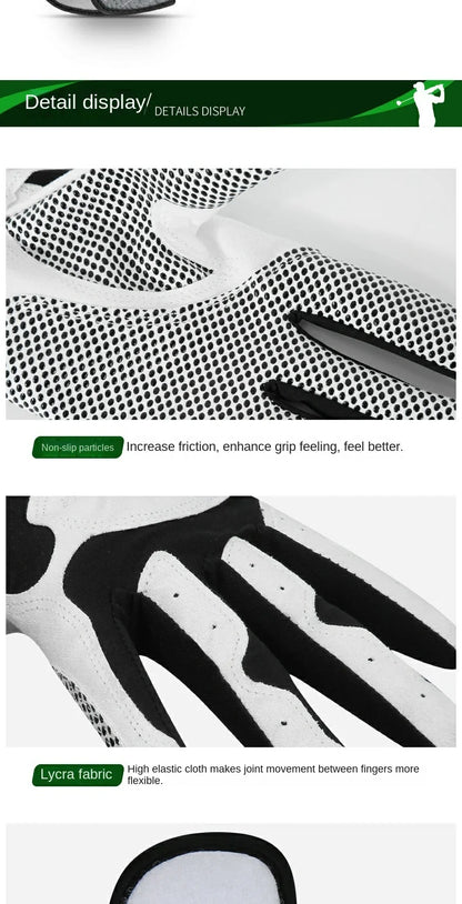 PGM Professional Golf Gloves Microfiber Cloth Fabric Breathable Non-Slip Gloves Club Swing Putting Training Gloves