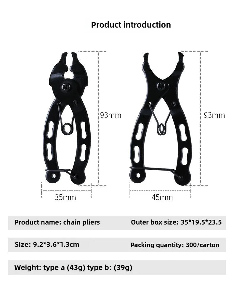 Mini Bicycle Chain Buckle Pliers Potable MTB Bike Chain Quick Release Magic Link Clamp Removal Install Plier Cycling Repair Tool