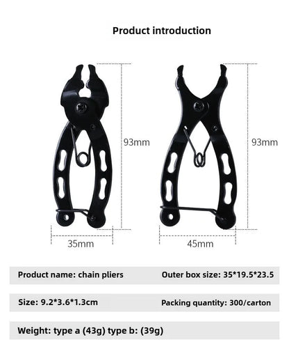 Mini Bicycle Chain Buckle Pliers Potable MTB Bike Chain Quick Release Magic Link Clamp Removal Install Plier Cycling Repair Tool