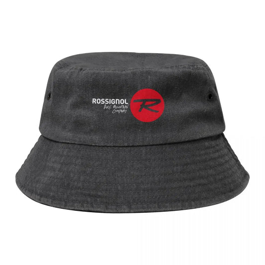 White Rossignol Logo Bucket Hat Fisherman Hat Cotton Sun Hat