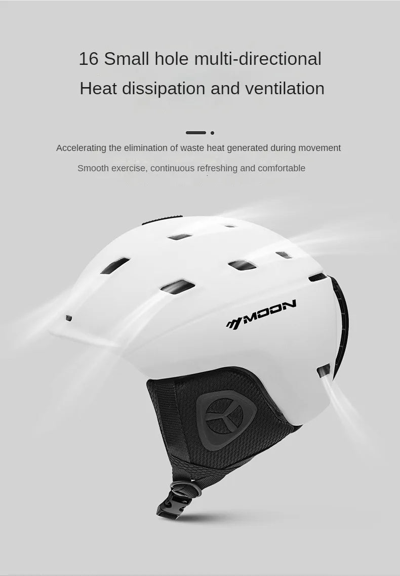 MOON-Professional Ski Helmet for Adult and Youth, Universal for Skateboard, Snowboard, Snow Equipment, Warm, Winter