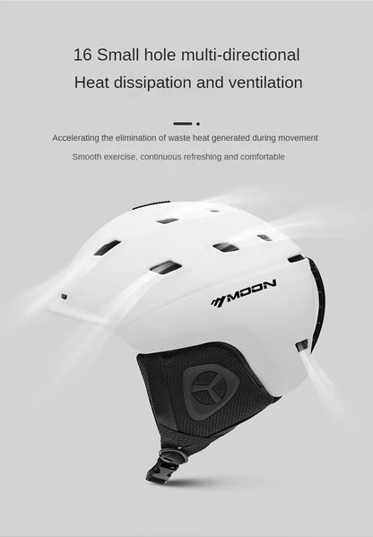 MOON-Professional Ski Helmet for Adult and Youth, Universal for Skateboard, Snowboard, Snow Equipment, Warm, Winter