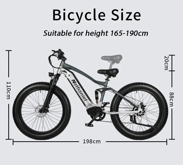 CHINA US 1000W Off-road Electric Bike 26 inch 4.0 Fat Tire Outdoor Sports Mountain Bike 20Ah Battery Adult Bike 40km/h ebike
