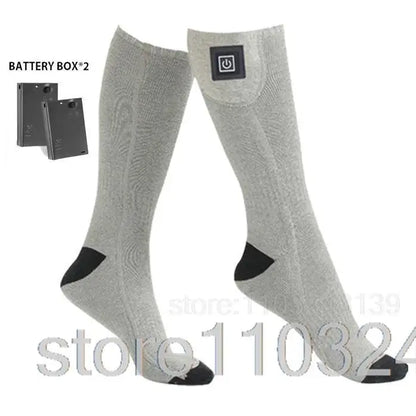 Winter Heated Socks Rechargeable Heating Socks With Battery Case Heated Socks Warmth Outdoor Heated Boots Snowmobile Winter Ski