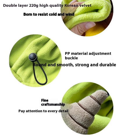 Ski Helmet Cover, Comfortable Soft Skiing Head Warmer, Cartoon Cute Decorative Helmet Cover Hat, Fleece Material for Warmth,